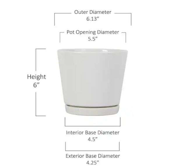 Trendspot
6 in. White Knack Ceramic Planter, Set of 2