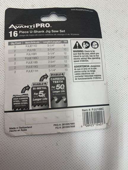 Avanti Pro U-Shank Jig Saw Blade Set (16-Piece)