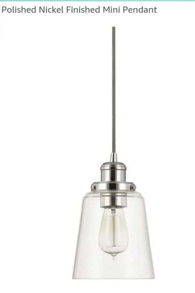 Polished Nickel Finished Mini Pendant
