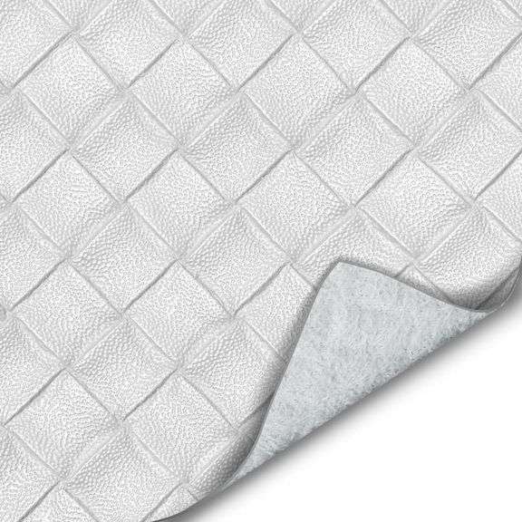 VViViD Artifical Marine Leather Embossed Lattice Weave Vinyl (White, 25ft x 54”)