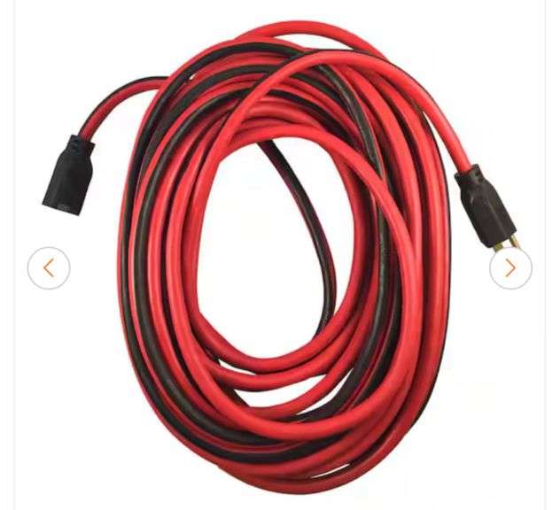 Husky 50 ft. 14/3 Medium Duty Indoor/Outdoor Extension Cord, Red/Black