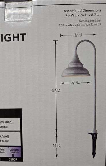 Hampton Bay Low Voltage 100 Lumens Galvanized Outdoor Integrated LED Farmhouse Path Light; Weather/Water/Rust Resistant