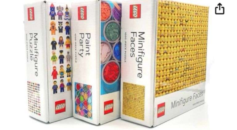 Lego Puzzle Assortment | A Bundle of 3 1000-Piece Premium Jigsaw Puzzles