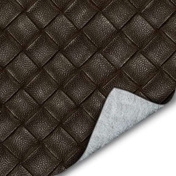 VViViD Artifical Marine Leather Embossed Lattice Weave Vinyl (Brown, 25ft x 54”)