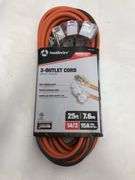 Southwire 3-Outlet 25ft Extension Cord 14 Gauge
