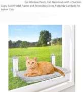 Cat Window Perch, Cat Hammock with 4 Suction Cups
