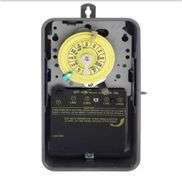 Intermatic T100 Series 40 Amp 24-Hour Outdoor Mechanical Timer with Double Pole Single Throw switching 240 VAC, Gray