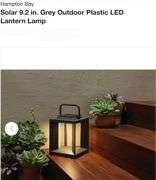 Hampton Bay
Solar 9.2 in. Grey Outdoor Plastic LED Lantern Lamp