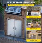 VEVOR
BBQ Access Door 24 in. W x 24 in. H Grill Door Double Door Brushed Stainless Steel Outdoor Kitchen Doors