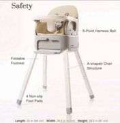 4-in-1 Portable High Chair for Babies and Toddlers Indoor/Outdoor, Foldable Booster Seat Compact