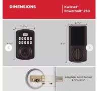 Kwikset Powerbolt 250 10-Button Keypad Venetian Bronze Transitional Electronic Deadbolt Door Lock