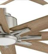 Kensgrove II 72 in. Smart Indoor/Outdoor Brushed Nickel Ceiling Fan with Remote Included Powered by Hubspace