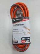 Southwire 25 ft. 14/3 SJTW Extension Cord 3 Tap in Orange