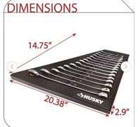 (2) Husky Metric Wrench Storage Tray (15-Piece)