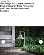 Hampton Bay Low Voltage 100 Lumens Galvanized Outdoor Integrated LED Farmhouse Path Light; Weather/Water/Rust Resistant