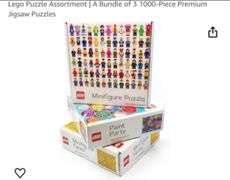 Lego Puzzle Assortment | A Bundle of 3 1000-Piece Premium Jigsaw Puzzles