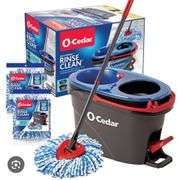 O-Cedar EasyWring RinseClean Microfiber Spin Mop & Bucket Floor Cleaning System with 2 Extra Refills