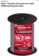 Read! Southwire
500 ft. 16/2 Grey Stranded CU In-Wall CMR/CL3R Speaker Wire