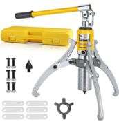 NEWTRY 20 Ton Hydraulic Gear Puller Kit, Wheel Bearing Pulling Separator, 3 Jaw Puller, Vertically & Horizontally