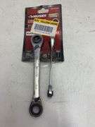 Husky SAE 5/16 & 9/16  Quad Drive Ratcheting Wrench Set (2-Piece)