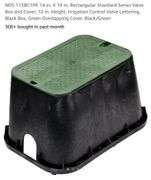 NDS 113BC1PK 14 in. X 19 in. Rectangular Standard Series Valve Box and Cover, 12 in. Height, Irrigation Control Valve Lettering, Black Box, Green Overlapping Cover, Black/Green
