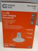 Commercial Electric Easy-Up 6 in. White Baffle Integrated LED Recessed Kit with Selectable CCT (2700K-5000K), (No Can Needed)