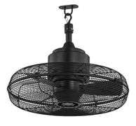 Hampton Bay Conyer 20 in. Indoor/Wet Outdoor 3-Speed Anywhere Fan Matte Black, Hanging Hook