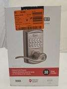 Kwikset 917 SmartCode Satin Nickel Keypad Electronic Single-Cylinder Tustin Door Lever Featuring SmartKey Security