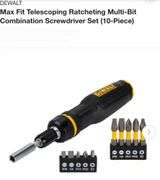 DEWALT Max Fit Telescoping Ratcheting Multi-Bit Combination Screwdriver Set (10-Piece)