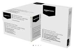 Amazon Basics Multipurpose Copy Printer Paper, 8.5" x 11", 20 lb, 8 Reams, 4000 Sheets, 92 Bright, White