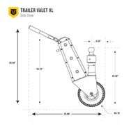 Trailer Valet 10000 lbs. Capacity Hand or Drill Powered Trailer Dolly with 2-5/16 in. Ball and Integrated Braking System