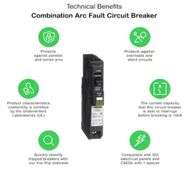 Square D QO 20 Amp Single-Pole Plug-On Neutral Combination Arc Fault Circuit Breaker