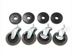 HDX 4 in. Industrial Casters with Bumper (4-Pack)
