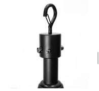 Hampton Bay Conyer 20 in. Indoor/Wet Outdoor 3-Speed Anywhere Fan Matte Black, Hanging Hook