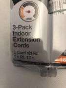 HDX 3 Pack Indoor Extension Cords (2 6ft, 1 12ft)