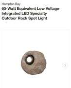 Hampton Bay 60-Watt Equivalent Low Voltage Integrated LED Specialty Outdoor Rock Spot Light
