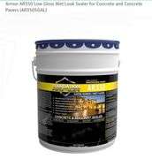 Armor AR350 Low Gloss Wet Look Sealer for Concrete and Concrete Pavers 5 Gallons
