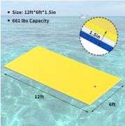 RaDEWAY 144-in x 72-in 6-Seat Yellow&White&Blue Foam Raft