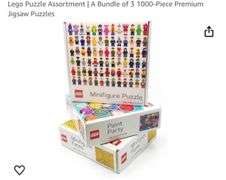 Lego Puzzle Assortment | A Bundle of 3 1000-Piece Premium Jigsaw Puzzles