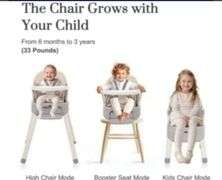 4-in-1 Portable High Chair for Babies and Toddlers Indoor/Outdoor, Foldable Booster Seat Compact