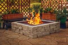 Pleasant Hearth OFW421FR 36" Solid Steel Square Fire Ring