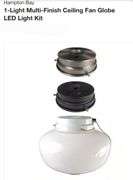 Hampton Bay 1-Light Multi-Finish Ceiling Fan Globe LED Light Kit