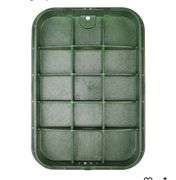 NDS 113BC1PK 14 in. X 19 in. Rectangular Standard Series Valve Box and Cover, 12 in. Height, Irrigation Control Valve Lettering, Black Box, Green Overlapping Cover, Black/Green