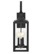 Home Decorators Collection Havenridge 23.2 in. 3-Light Espresso Bronze Hardwired Outdoor Wall Light Lantern Sconce with Clear Glass (1-Pack)