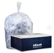 Plasticplace 55-60 Gal. Clear High-Density Trash Bags (Case of 200