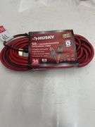 Husky 50 ft. 14/3 Medium Duty Indoor/Outdoor Extension Cord, Red/Black