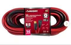 Husky 50 ft. 14/3 Medium Duty Indoor/Outdoor Extension Cord, Red/Black