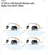 LT 5/6 in. LED Retrofit Module with Baffle Trim 5CCT 750lm