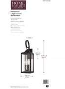 Home Decorators Collection Havenridge 23.2 in. 3-Light Espresso Bronze Hardwired Outdoor Wall Light Lantern Sconce with Clear Glass (1-Pack)
