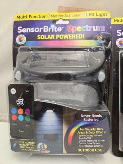 (2) Solar Powered LED Motion Activated Lights